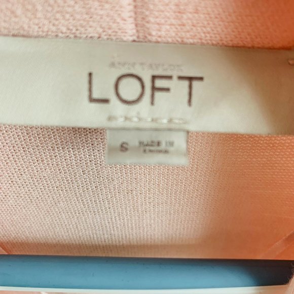 LOFT Women's Open Front Long Sleeve Casual Blazer Jacket Pink Size Small - Picture 2 of 5